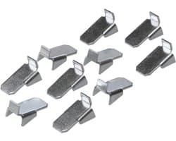 Tabletstandaarden - Houder voor tabletten - Zware belasting - Verzinkt staal - 10 x 18 x 9 mm - Zilverkleurig