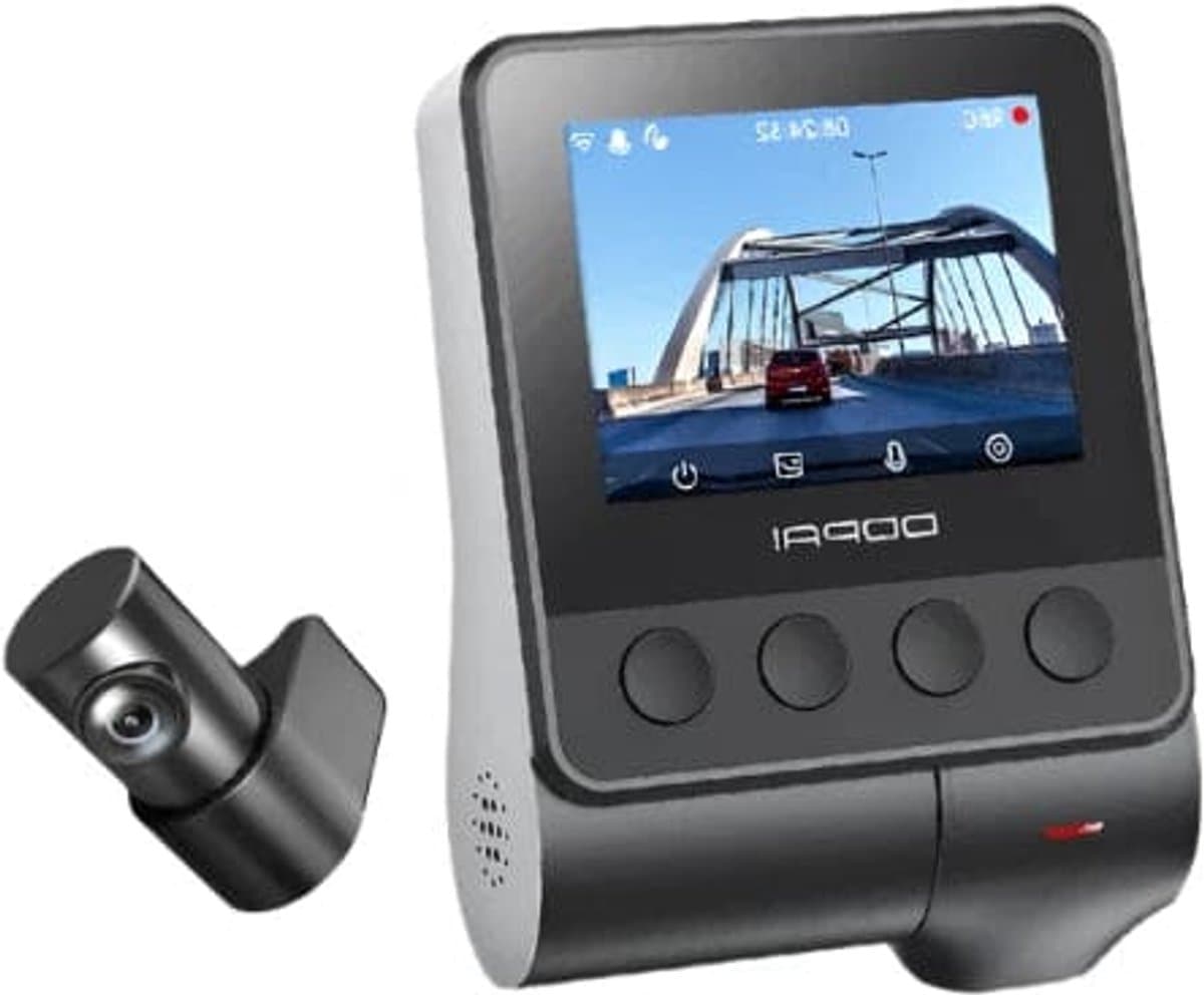 Dashcam voor Auto - WiFi - Dashcams - FullHD video - Dubbele camera - Met GPS - Super compact - Zwart — afbeelding 1