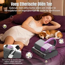 matrasstofzuiger met krachtige zuigkracht en UV-C-desinfectielamp — thumbnail 4