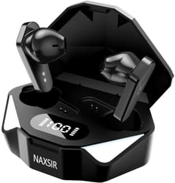 NAXSIR x15 Bluetooth-hoofdtelefoon, draadloze gamingheadset, digitale batterij-indicator, Bluetooth 5.0, zwart — thumbnail 1