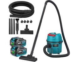 Yofidra Stofzuiger - Draadloze stofzuiger - 35Kpa - 800W - 10 l inhoud - met 2x Accu’s - Accu Steelstofzuiger - voor Tapijt, Dierenharen en Harde Vloeren