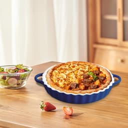 Ynkkvre - Ronde Ovenschaal - Keramiek - Voor Taart En Quiche - 1 Stuk - Geschikt Voor Oven En Airfryer Lichtblauw — thumbnail 5