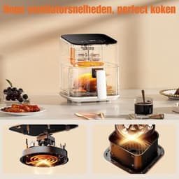 AMA® Mini Airfryer - Airfryer - Heteluchtfriteuse - Compact - 2.5 Liter — thumbnail 2