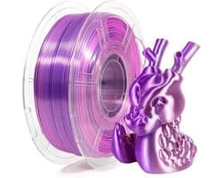 PLA Filament 1.75mm Roze Paars Zijdeglans - 1KG Spoel voor 3D Printer - Hoge Precisie