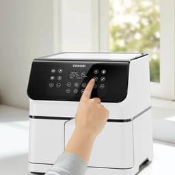 Airfryer XL 6.2L Wit + 50 Bakpapier Vellen - Compacte Heteluchtfriteuse — thumbnail 2