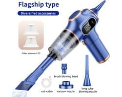 Waves - Auto stofzuiger - Auto stofzuiger draadloos - Kruimeldief - Kruimeldief snoerloos - Handstofzuiger - Zuigen & blazen