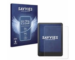 Savvies - Screenprotector voor Amazon Kindle Paperwhite 2024 (12. Gen.) - Folie Beschermfolie transparant 6 Stuks