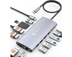 14-in-1 USB-C Dockingstation met Meerdere Poorten voor Laptops