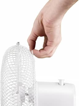 Tafelventilator - Persoonlijke Koeler - Bureau Verkoeling - Oscillerende Kop - 23cm Blad - Wit — thumbnail 3