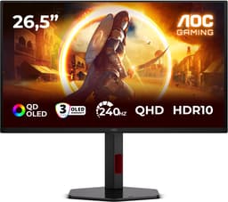 AOC G4 Q27G4ZDR - QHD OLED Gaming Monitor - 240hz - HDMI 2.1 - USB-Hub - Ergonomisch Design - 27 inch — thumbnail 1