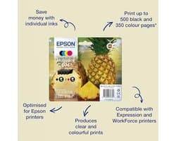 Multipack 4-kleuren inktpatronen voor betrouwbare afdrukken