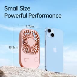 Mini Draagbare Ventilator - USB Oplaadbare Wimperventilator met 3 Snelheden - Ideaal voor Kantoor, Reizen en Make-up — thumbnail 5