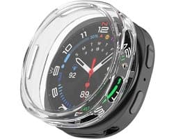 By Qubix - TPU case - Transparant - Geschikt voor Samsung Galaxy Watch 8 - 44mm