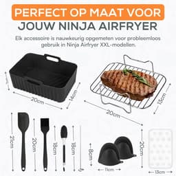 Nevana Airfryer Accessoires - Pizza pan - Spiesrek - Rooster - Heteluchtfriteuse Accessoires Set - Geschikt voor alle Airfryers XL en XXL - Rechthoekvorm — thumbnail 7