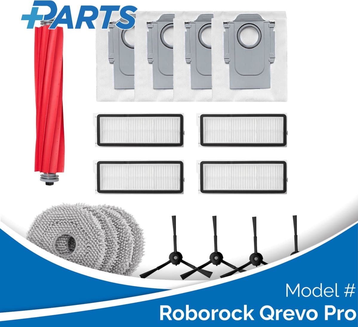 Roborock Qrevo Pro Onderhoudsset (Plus.Parts® alternatief voor 8.02.0297) — afbeelding 1