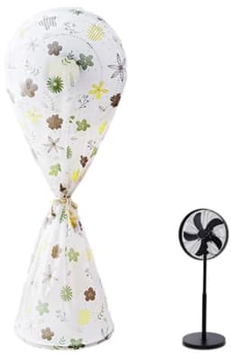Elektrische Staande Ventilator met Stofbescherming - Huishoudventilator met Bloemenprint — thumbnail 5