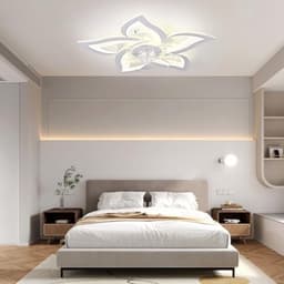 Plafondventilator met Licht en Afstandsbediening - Dimbaar, Stil met 6 Snelheden voor Woonkamer, Slaapkamer, Keuken — thumbnail 1