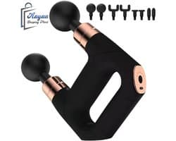 Massage Gun – Dubbele Lichaams- en Rugmassager met 8 Opzetstukken – 69418