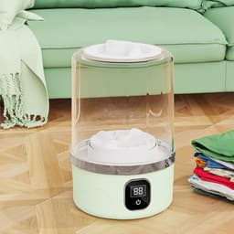 Mini wasmachine-kleine wasmachine-camping wasmachine-Kleine wasmachine - Mini-wasmachine voor ondergoed - Oplaadapparaat voor babykleding, handdoeken, sokken en delicate kleding - Groen - 11x11x17cm — thumbnail 4