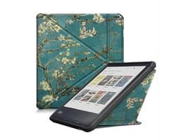 Beschermhoes voor E-reader Kobo Libra Colour - Flip Leder en Zachte Siliconen Hoes met Huidachtige Textuur