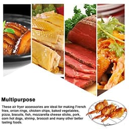 Ronde Grill voor Heteluchtfriteuse - 17,5 x 17,5 x 2,5 cm - Roestvrijstalen Accessoires — thumbnail 8