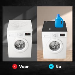 KOJY Anti-slip Wasmachine Dempers Topmat – Wasmachine Verhoger - Trillingsdempend & Kraswerend – Zwart – Voor Wasmachine en Droger — thumbnail 4