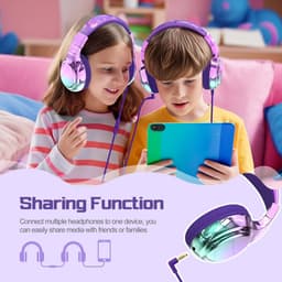 Koptelefoon kinderen met draad - Kinderkoptelefoon - Bedrade hoofdtelefoon - Veilig volume - School - Tablet - Laptop - Reizen - Muziek luisteren — thumbnail 3