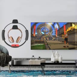 Wandbevestiging voor Headset en Fitness Accessoires - Universele Houder voor Hoofdtelefoon en Pilates Ring - Set van 2 - Zwart. — thumbnail 2