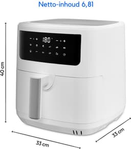 SCH® Mini airfryer - Airfryer - Airfryer klein - Wit - ‎40cm x 33cm x 33cm — thumbnail 8
