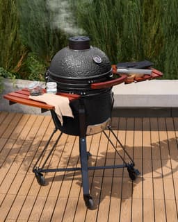 BELIANI KAMADO - Houtskoolgrill - Zwart - Keramiek — thumbnail 3