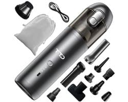 TTD® Premium Auto Stofzuiger Draadloos en Oplaadbaar - 17.000 Pa - Kruimeldief Snoerloos - Handstofzuiger - Blazen & Zuigen - Hittebestending - Compact design - Met HEPA-filter