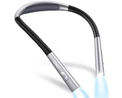 Boeklamp Oplaadbare Neklamp - 4 Kleuren, 5 Helderheidsniveaus en Buigbare Armen voor Ergonomisch Lezen