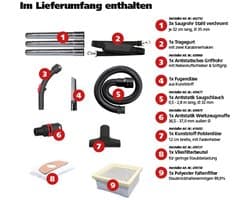 Draadloze nat-/droogzuiger 18V Accu Stofzuiger met praktische draagriem en flexibel gebruik