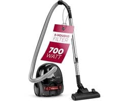 Stofzuiger met energiebesparing van 700 watt | 5-voudig microfiltersysteem | Omkeerbare vloerborstel | Vaatzuiger met zak