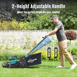 Accu grasmaaier tot 675 m² met 41 cm snijbreedte, 36V, borstelloos, 7-traps hoogteverstelling, inclusief mulchwig en 45L opvangzak — thumbnail 3