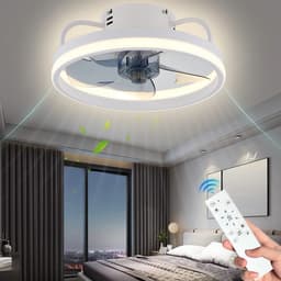 Zerova Plafond Ventilator met LED verlichting - Ventilator lamp plafond - Luchtkoeler - 3 lichtkleuren - 6 snelheden - Wit — thumbnail 4