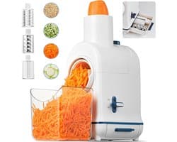 Elektrische Groentesnijder - Keukenmachine Hakker - Maaltijden Bereiden - Stille Motor Upgrade - 800ml Opbergdoos - Wit