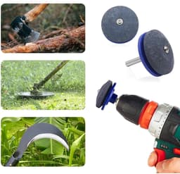 SnelShoppen - Set van 6 Grasmaaier Mes Slijpers, Universele Premium Mes Slijper voor Elektrische Boormachines en Tuingereedschap, Dubbel Corundum, Rob — thumbnail 2