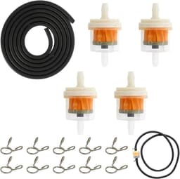 SnelShoppen - Brandstoffilter Set 4 Stuks Inclusief 1m Brandstofslang en 10 Slangklemmen voor Moped, Grasmaaier en Motorfiets — thumbnail 1