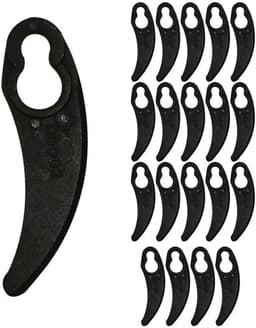 Plastic Snijbladen - Reservemessen Grasmaaier - Gazon Onderhoud - Set van 20 - 60 mm Lengte - Wit — thumbnail 1
