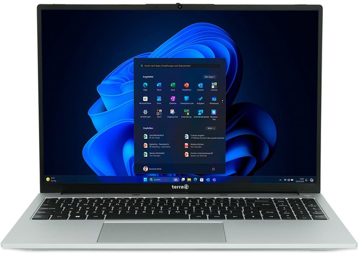 Terra Mobile 1610M 16" FullHD laptop - Intel Core Ultra 5 125U - 16GB DDR5 - 512GB M.2 SSD - Windows 11 Pro — afbeelding 1