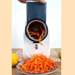 Elektrische Rasp - Keuken Snijmachine - Maaltijdvoorbereiding - 3 Snij Kegels - 15x18x15 cm - Wit — thumbnail 5