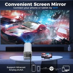 Mini Projector 4K 1080P HDR - Draagbaar en Rotatable - WiFi 6 en BT5.2 - Thuisbioscoop ervaring - ShopVlot — thumbnail 4