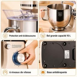 Verticale Mixer - Roestvrijstaal - Intelligente Timer tot 90 minuten - 6 Snelheden - Voor Thuis en Commercieel Gebruik — thumbnail 5