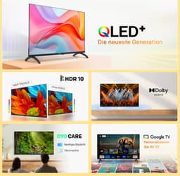Coocaa 40-inch (101 cm) QLED FHD Smart TV met Google TV, HDR10, Dolby Audio, Bluetooth 5.1, Eye Care (laag blauw licht), ingebouwde Chromecast, drievoudige tuner DVB-T2/C/S2, CI+, model 40CGQG41Z (2026), energieklasse E — thumbnail 5