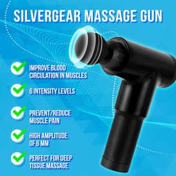 Massage Gun - Spierontspanner - Spierherstel - 6 Instellingen - 17 x 6.9 x 22 cm - Zwart — thumbnail 5