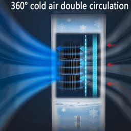 Draagbare Airconditioner - Mobiele Airco Luchtkoeler - Ruimte Koelen - 4-in-1 Functionaliteit - 25m² - Koud-warm — thumbnail 3