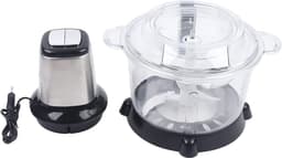 Elektrische Keukenhakselaar - Mini Keukenmachine - Snel Ingrediënten Snijden - Veiligheidsbeveiliging - 5 Liter Capaciteit - Zilver Zwart — thumbnail 5