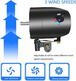 Industriële Wandventilator - Hoge Snelheid Ventilator - Ruimte Koelen - 120 Graden Zwenkfunctie - 55 cm - Grijs — thumbnail 5