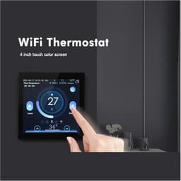 Slimme Thermostaat - Verwarmingsthermostaat Vloerverwarming - Energie Besparen - App Bediening - 86x86x15 mm - Zwart — thumbnail 4
